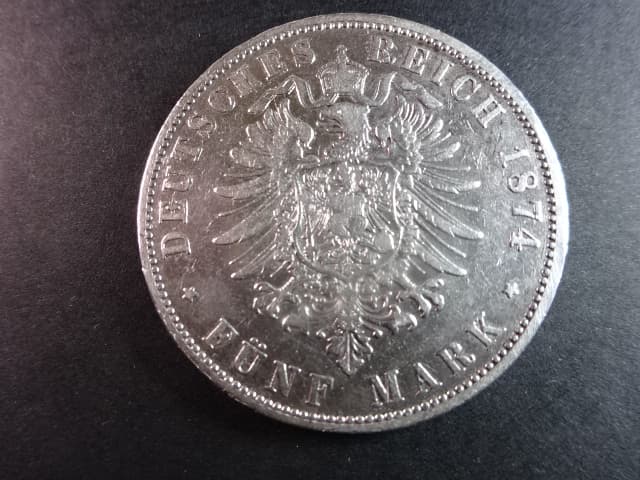 Bayern, Ludwig II (1864-1886), 5 Mark 1874 D, J. 42, KM. 896