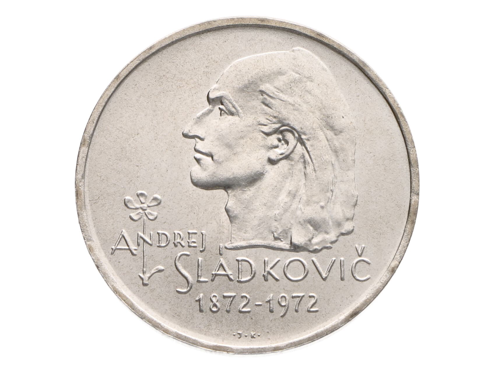 20 Kčs 1972, 100. výročí úmrtí básnika Andreja Sládkoviča_