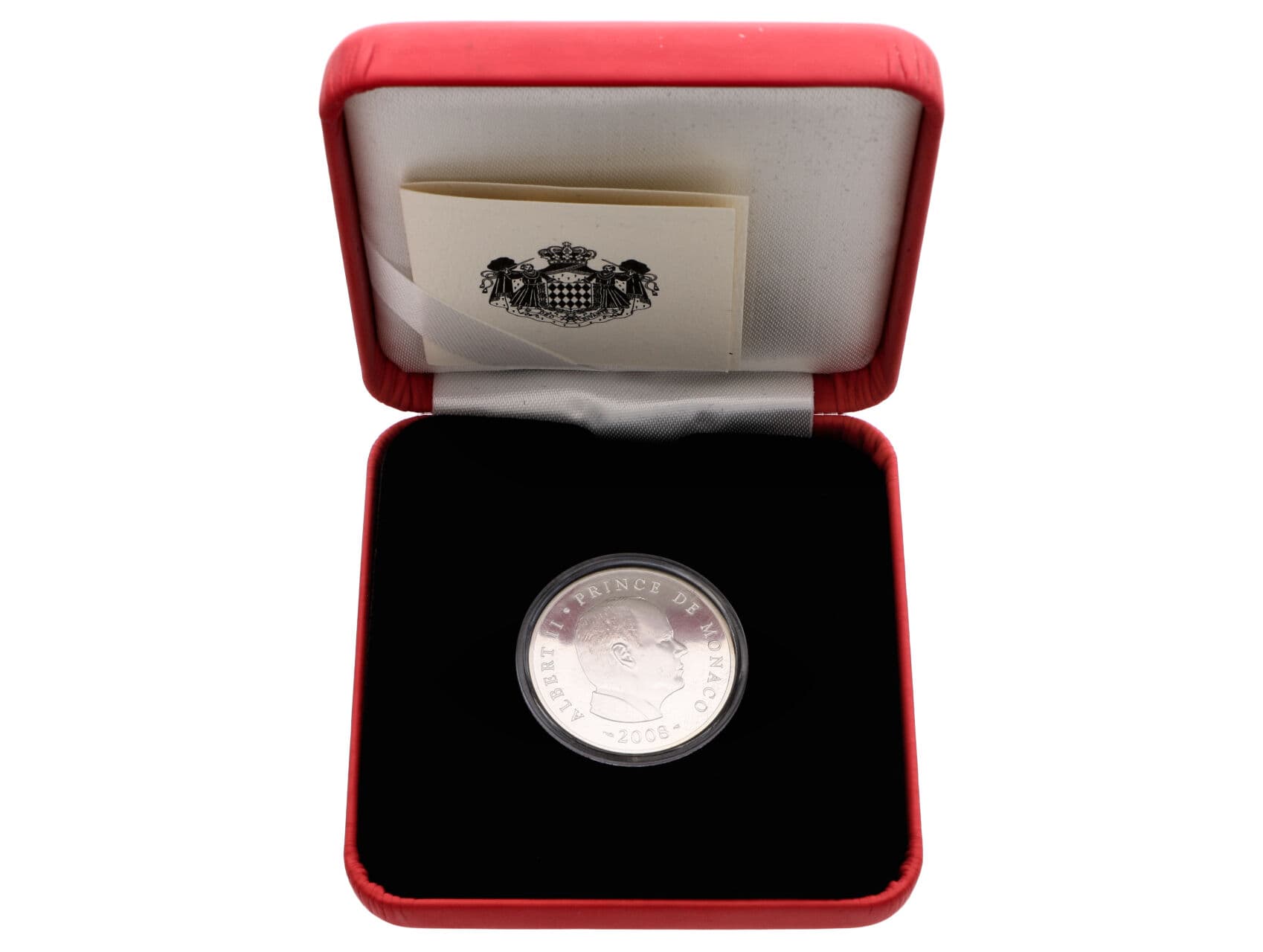 5 Euro 2008, Albert II., 0.900 Ag, 12g, náklad 9000ks
