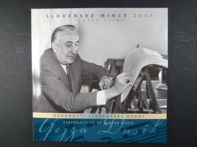 2007 ročníková sada mincí Gejza Dusík + CD