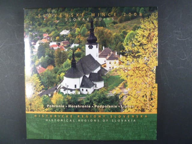 2008 ročníková sada mincí Historické regióny Sovenska - Pohronie / Horehronie / Podpolanie / Liptov