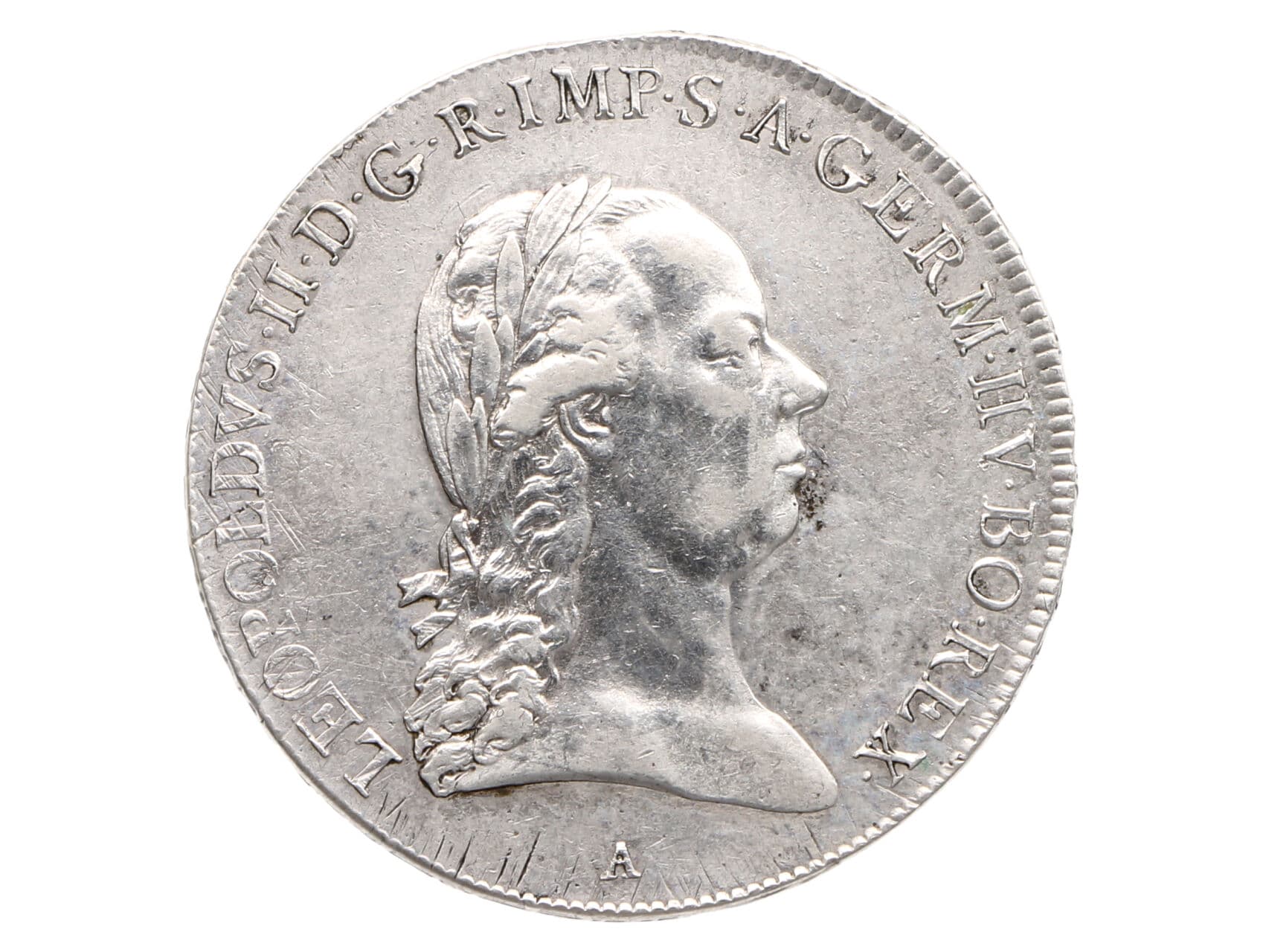 1/2 Tolar konvenční 1792 A, mincovna Vídeň_