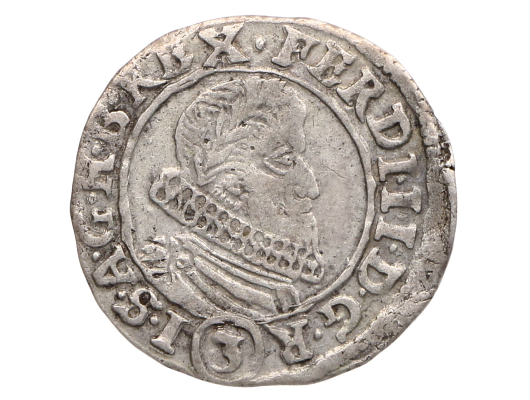 3 Krejcar 1638, mincovna Praha, Jakub B. Wolker_