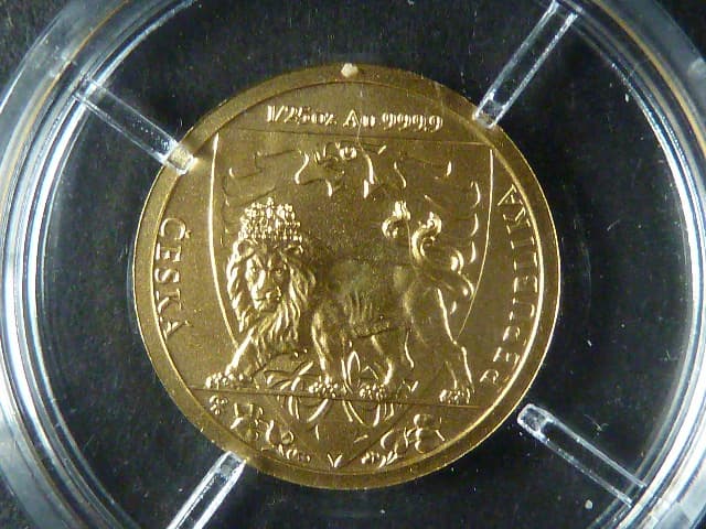 5 Dollars 2020 Zlatá 1/25 OZ investiční mince Český lev standart