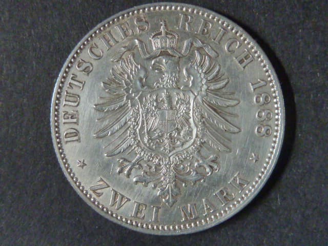 Prusko, Wilhelm I. (1861-1888), 2 Mark 1888 A, J. 98