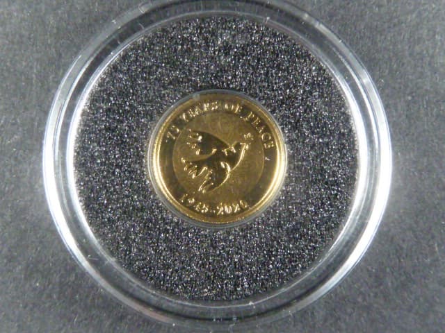Gibraltar, 1 Pound 2020, Au 999/1000, 0,5g, průměr 11 mm, z cyklu nejmenší zlaté mince světa