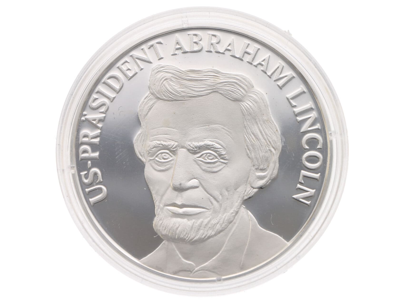 Medaile osobnosti - Prezident Abraham Lincoln, punc na hraně, 0.999 Ag, 19,87g_