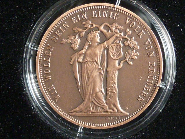 AE medaile střelby Vídeň 1868, Cu, 37 mm, 23,6 g, náklad 500 ks, ražba Česká mincovna 2024, etue, certifikát