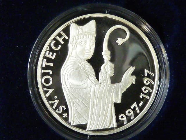 200 Kč 1997, 1000. výročí úmrtí Sv. Vojtěcha (certifikát proof)