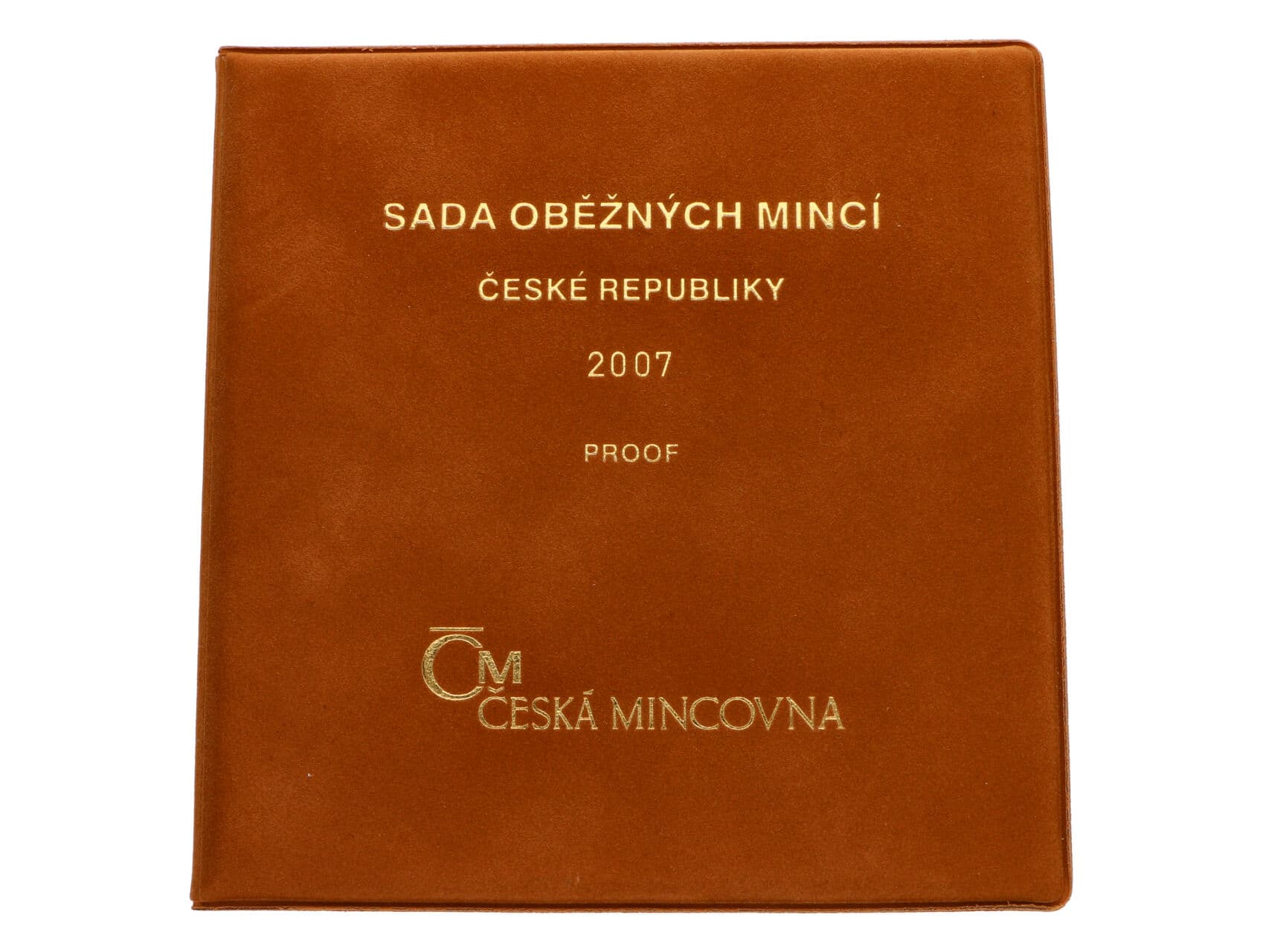 sada 2007 PROOF + Ag žeton 5 haléř 1924, semišový obal