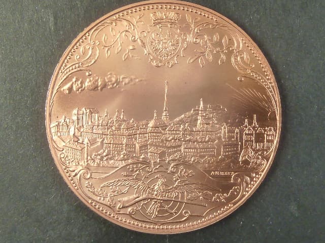IV.Rakouská spolková střelba Brno 1892, Cu novoražba, náklad 40 ks, papírová etue