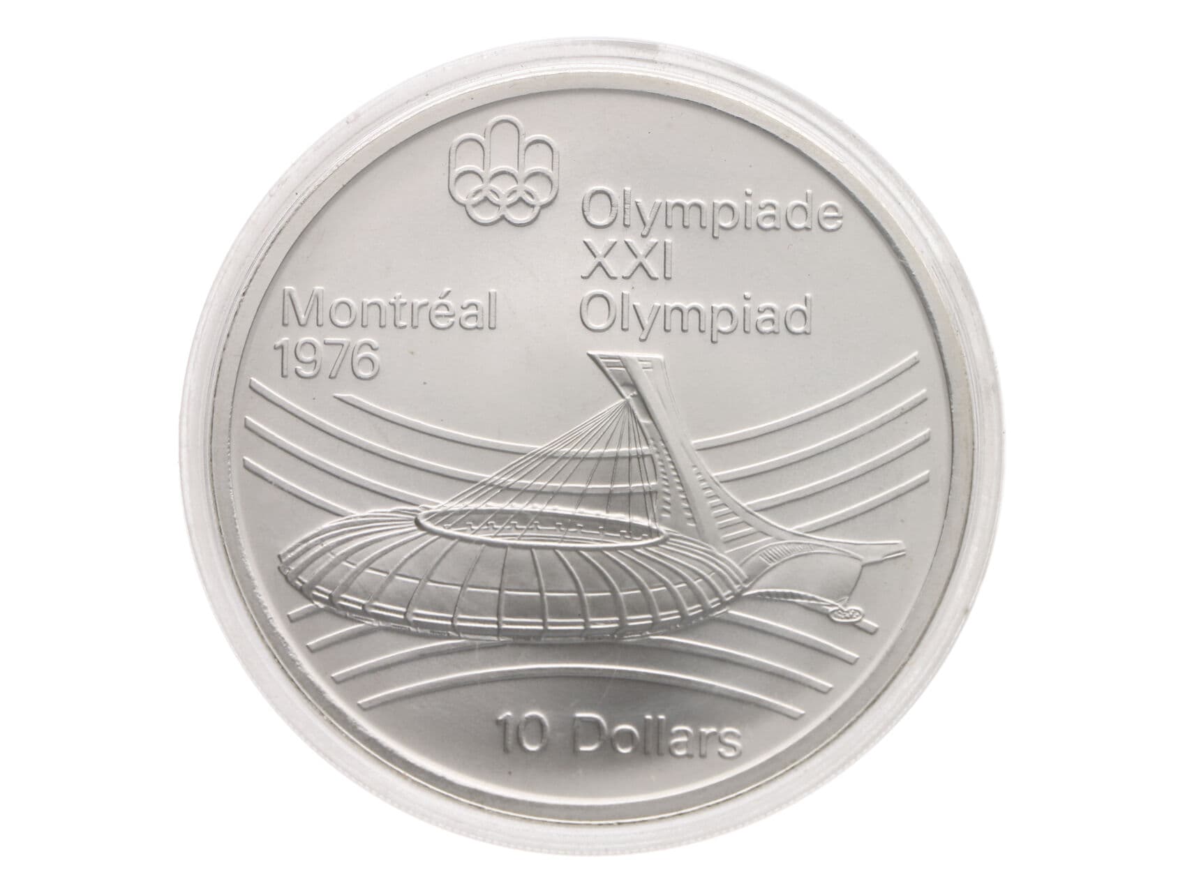 10 Dollarů 1976 - XXI. zimní olympiada v Montrealu, 48,6g, 0.925 Ag