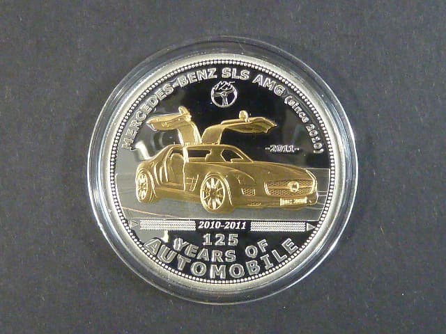 2 Dollar 2011 - Mercedes-Benz "125 YEARS OF AUTOMOBILE", Ag 0.925