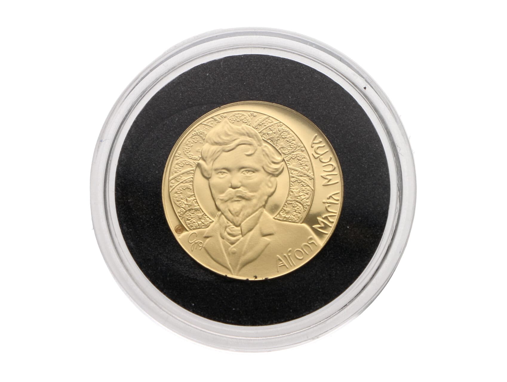 Medaile " Alfons Maria Mucha", 1,2g, 0.999 Au_