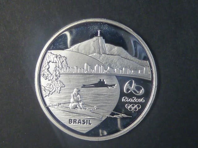 5 Reais 2016 - OH Rio 2016 Veslování, 27 g, Ag 925/1000