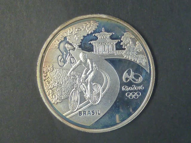 5 Reais 2016 - OH Rio 2016 Cyklistika, 27 g, Ag 925/1000