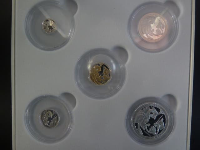 The Silver Sovereign Five Coin Set, 2020 proof, Ag 0.999, 69.87g, etue