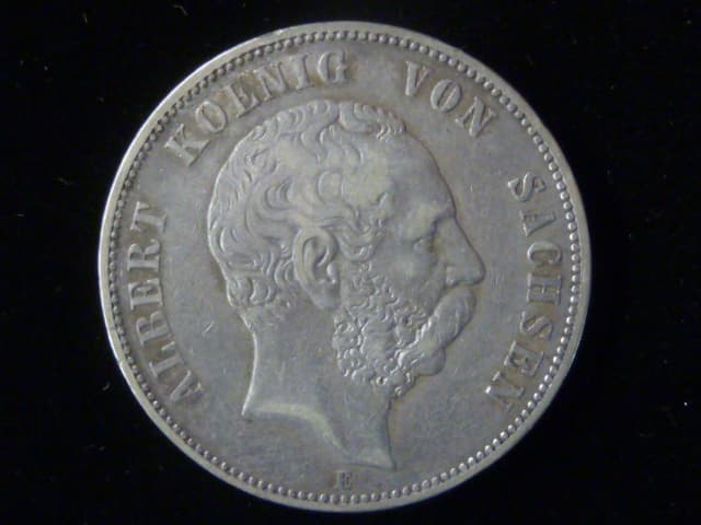 Sasko, Albert (1873-1902), 5 Mark 1876 E, J.122, KM. 1238