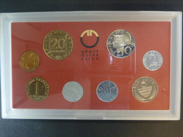 Sada oběžných mincí Rakousko 1991 proof