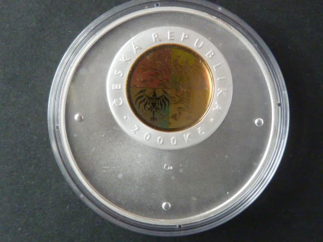 2000 Kč 2000 milénium (mince s hologramem), Au/Ag