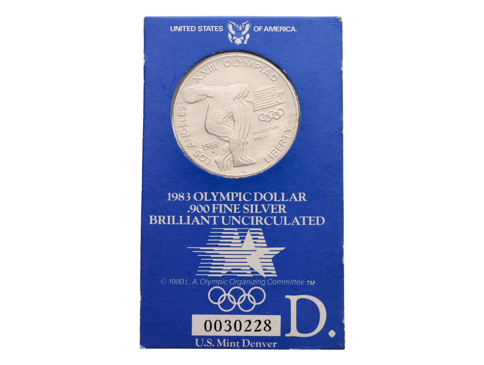 1 Dollar 1983D, XXIII. olympiáda v Los Angeles, minc. Denver_