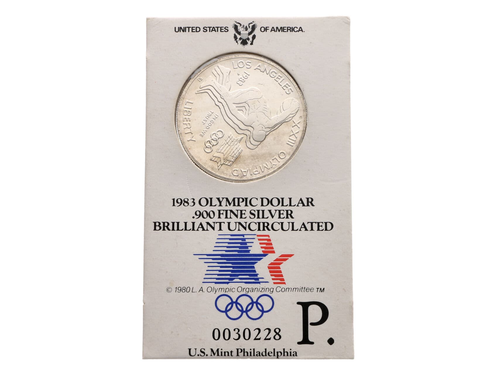 1 Dollar 1983P, XXIII. olympiáda v Los Angeles, minc. Philadelphia_