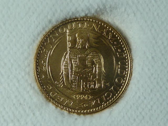 Dukát 1923 - 2023 sv. Václav, jubilejní, číslovaný 1000 kusů náklad, č. 329, certifikát, etue