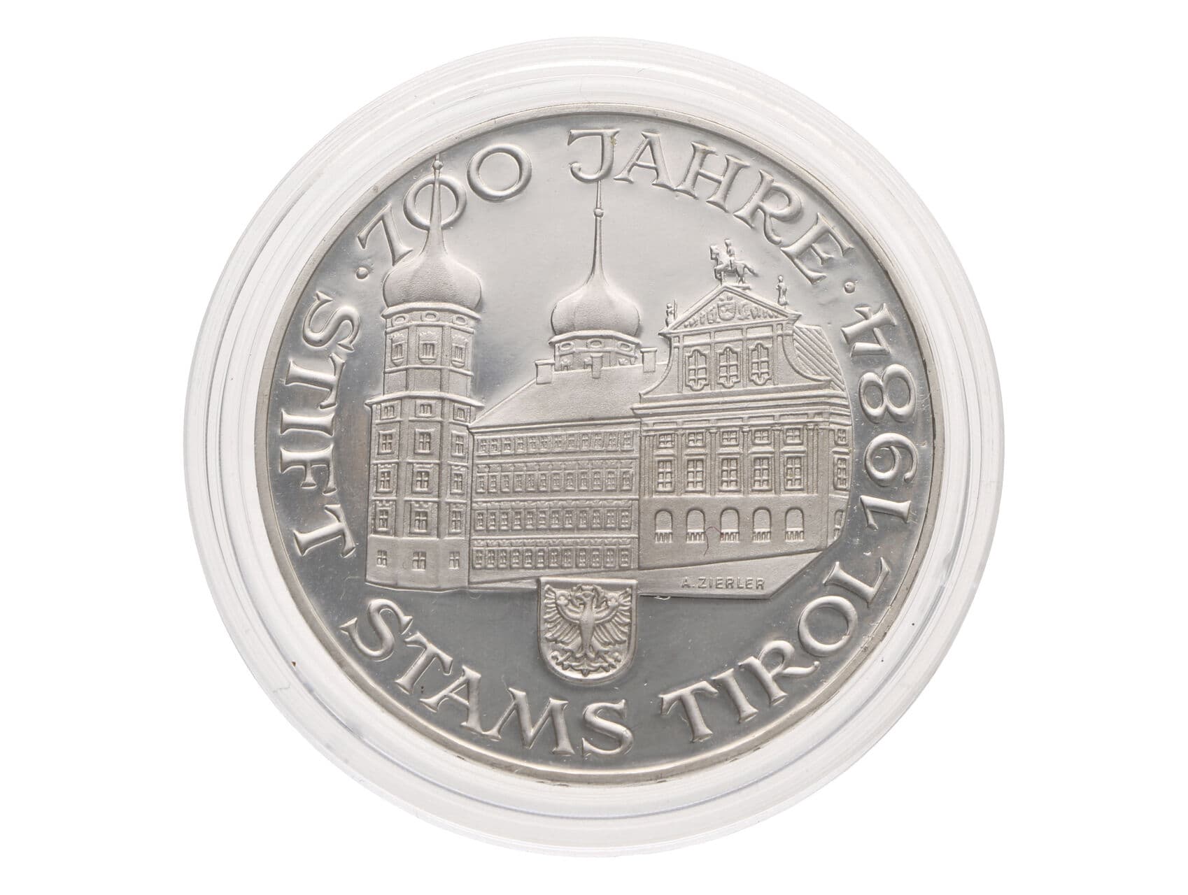 500 Schilling 1984 - 700. výročí kláštera Stams v Tyrolsku_