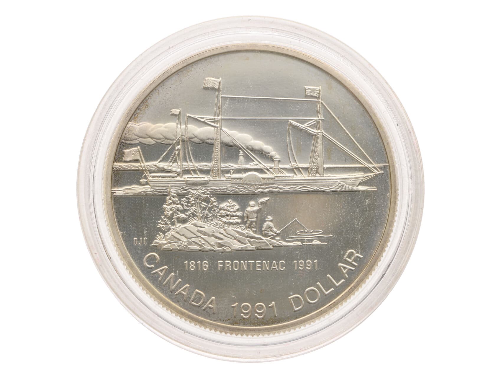1 Dollar 1991 - 175. výročí lodi S.S. Frontenac_