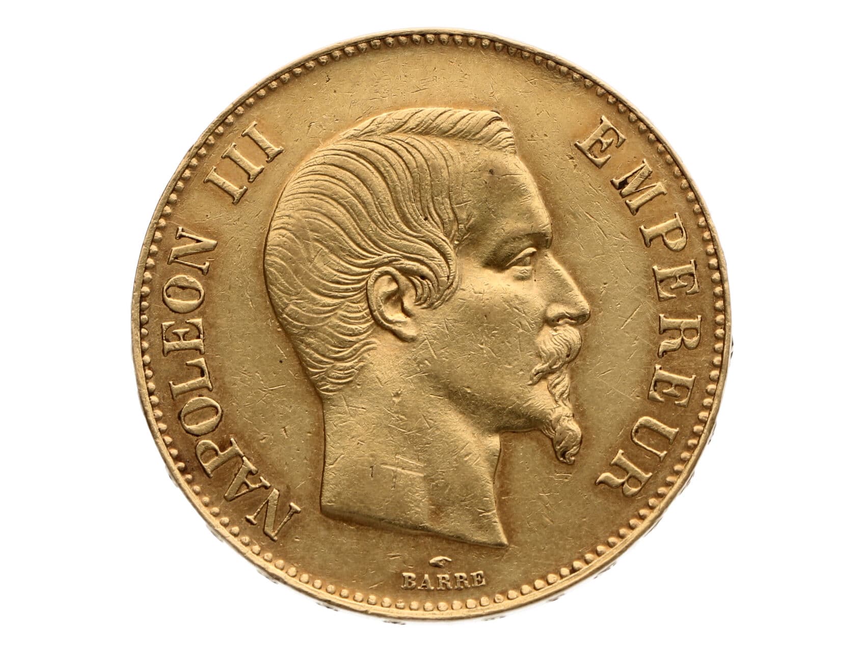 100 Frank 1858 A - mincovna Paříž - 32,24g, 0.900 Au_