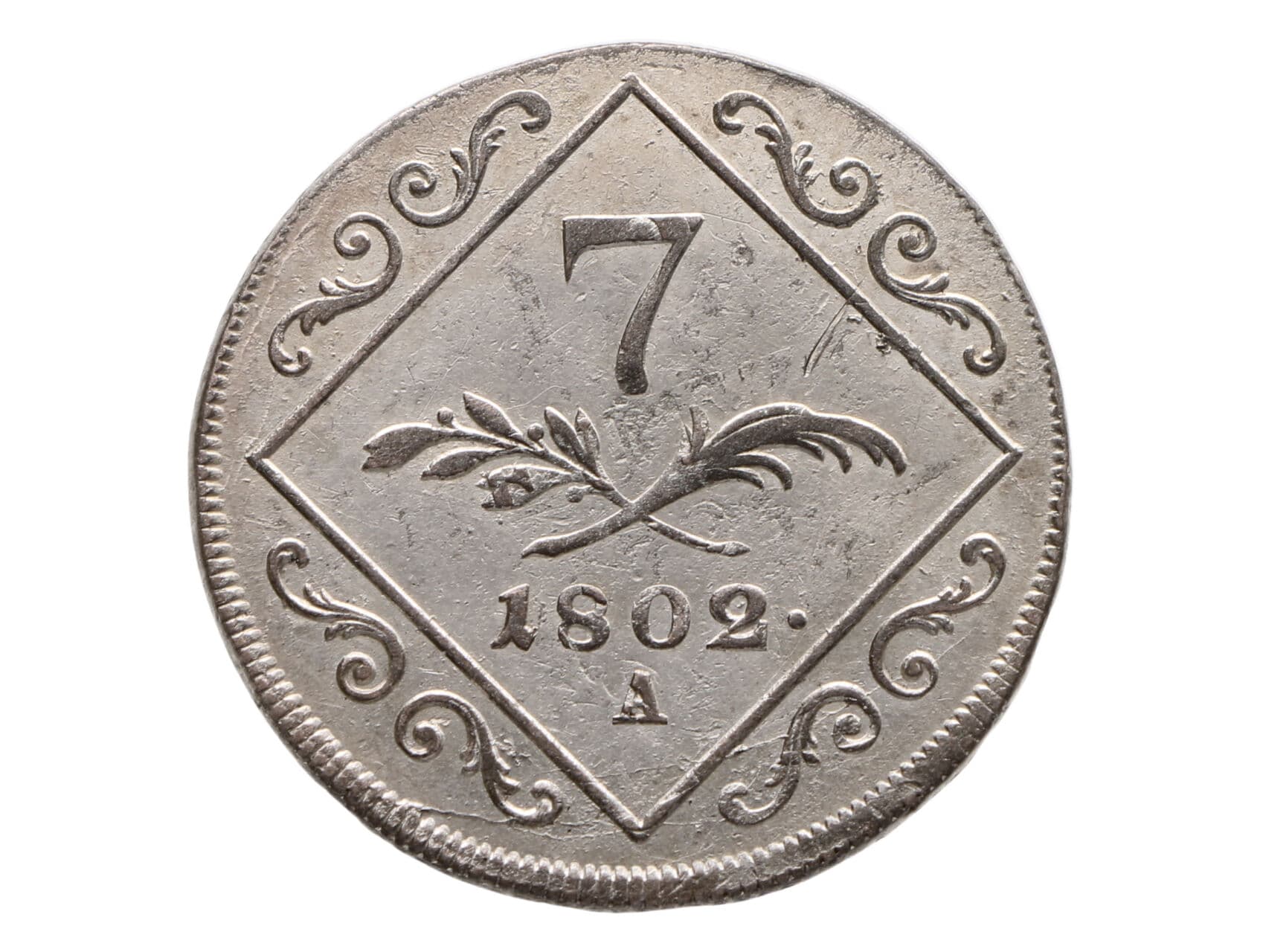 7 Krejcar 1802 A, justován_