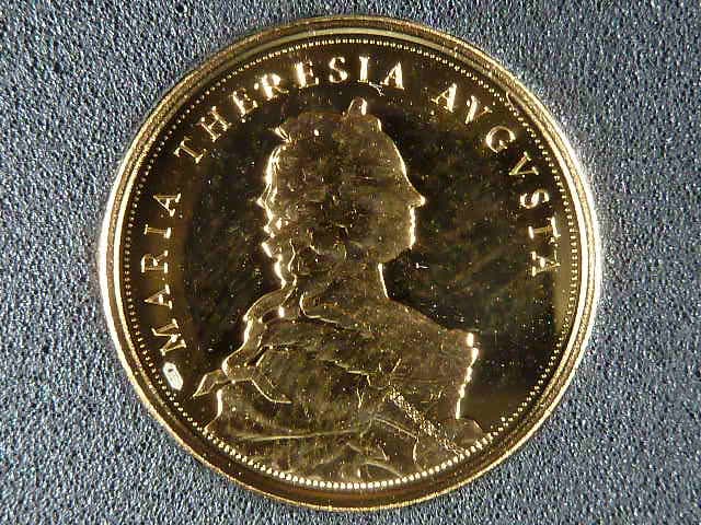 Pamětní medaile Marie Terezie, Au 0.585, 1.2 g