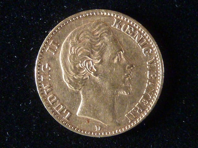 Bayern, Ludwig II. (1864-1886), 10 Mark 1881 D, J. 196
