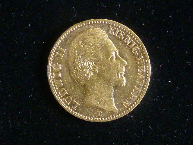Bayern, Ludwig II. (1864-1886), 20 Mark 1876 D, J. 197