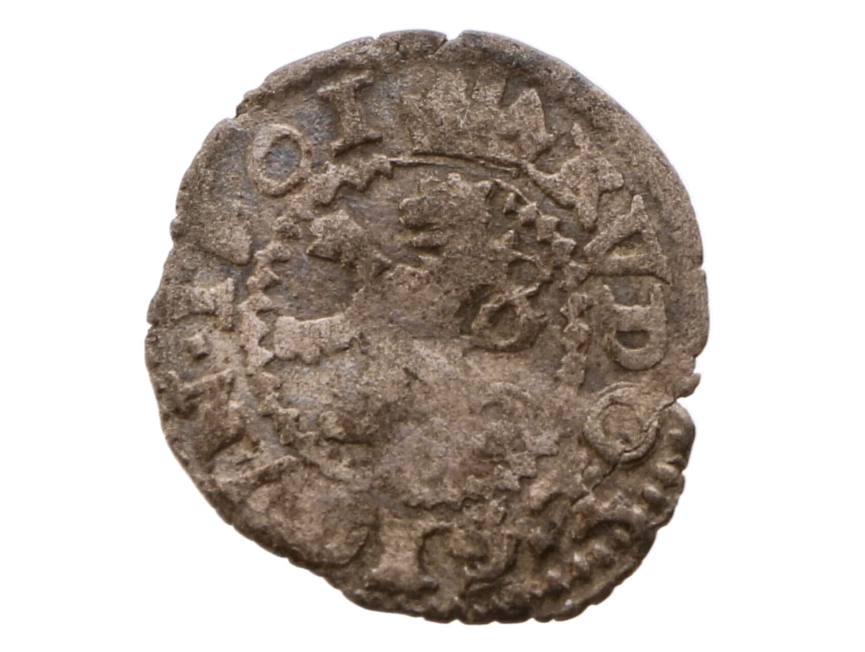 Bílý peníz 1601, jednostranný, Kutná Hora, Spiess, 0,41 g., Hal.383, Ja-379, mírně prohlý_