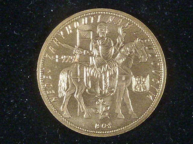 10 Dukát 1938 sv. Václav, novoražba 2022, náklad 120 ks, číslo 115, certifikát, etue