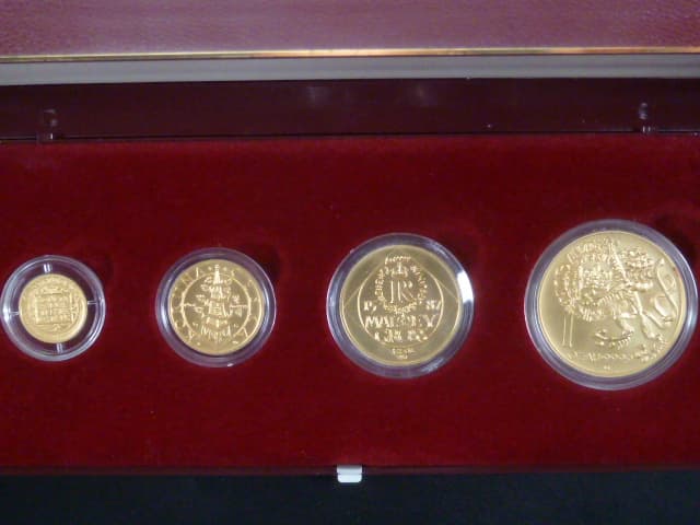 1000, 2500, 5000, 10.000 Kč 1996 sada Koruna česká, Au 999/1000, 1251 ks