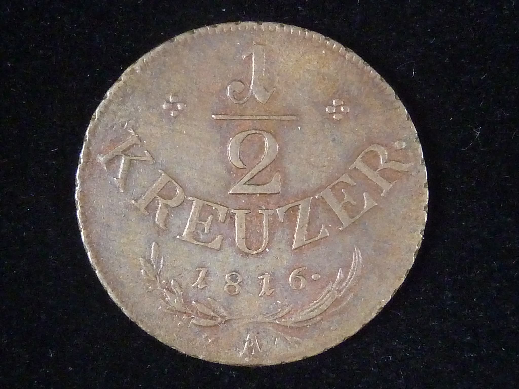 1/2 Krejcar 1816 A
