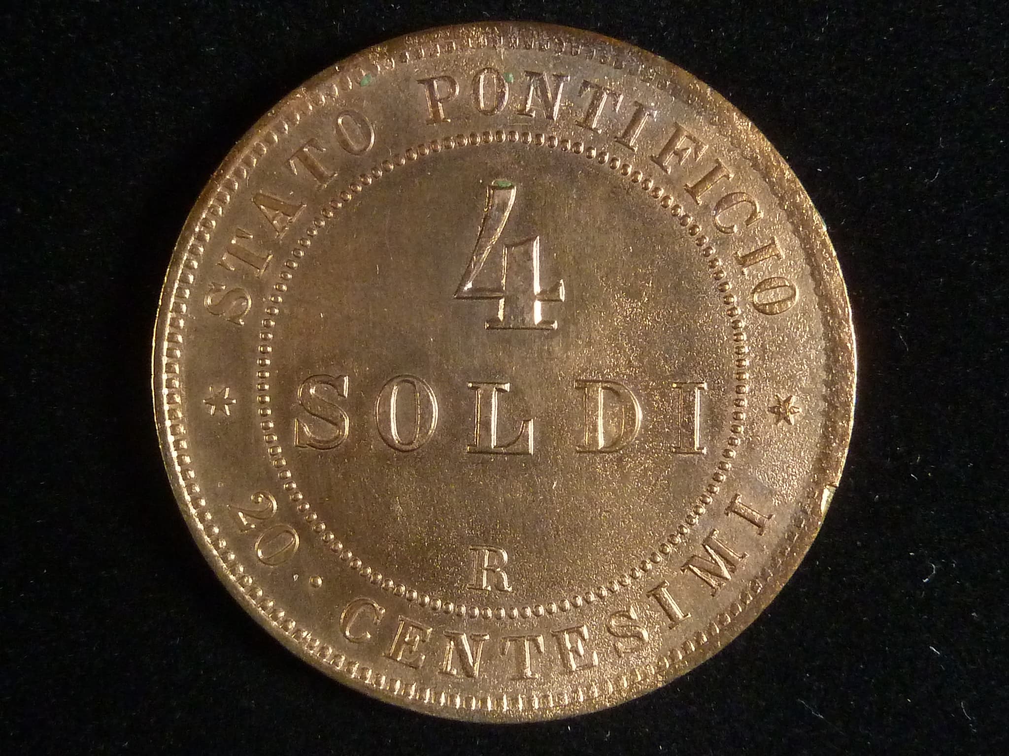 Papežský stát, 4 Soldi 1866 XXI R, K.M. 1374