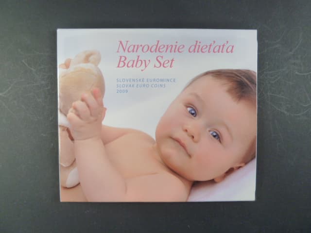 2009 ročníková sada euromincí k narození dítěte