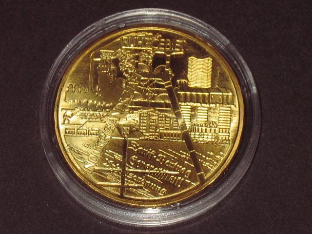 Německo 10 EUR 2003 F Ruhrgebiet - pozlacená