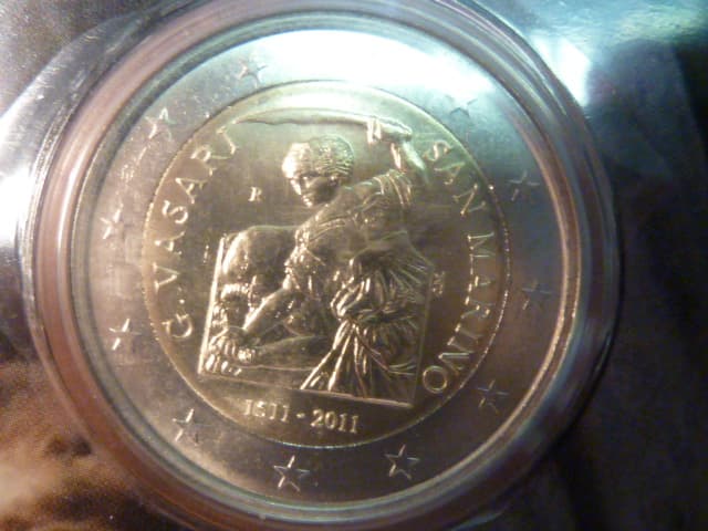 San Marino 2 EUR 2011 - pamětní v orig. balení Giorgio Vasari