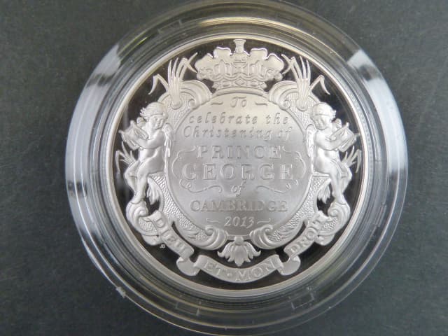5 Pounds 2013 prince Georg of Cambridge, Ag, etue, certifikát