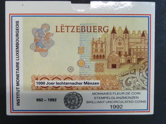 Luxemburg, oficielní sada mincí 1992