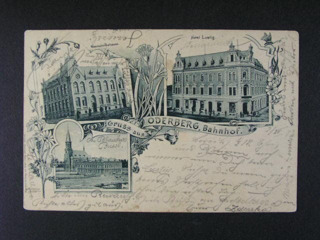 Bohumín (Oderberg), čb. vícezáběrová pohl., prošlá 1899, rožek