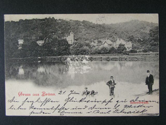 Brno, Schreibwald, čb. pohl., prošlá 1900