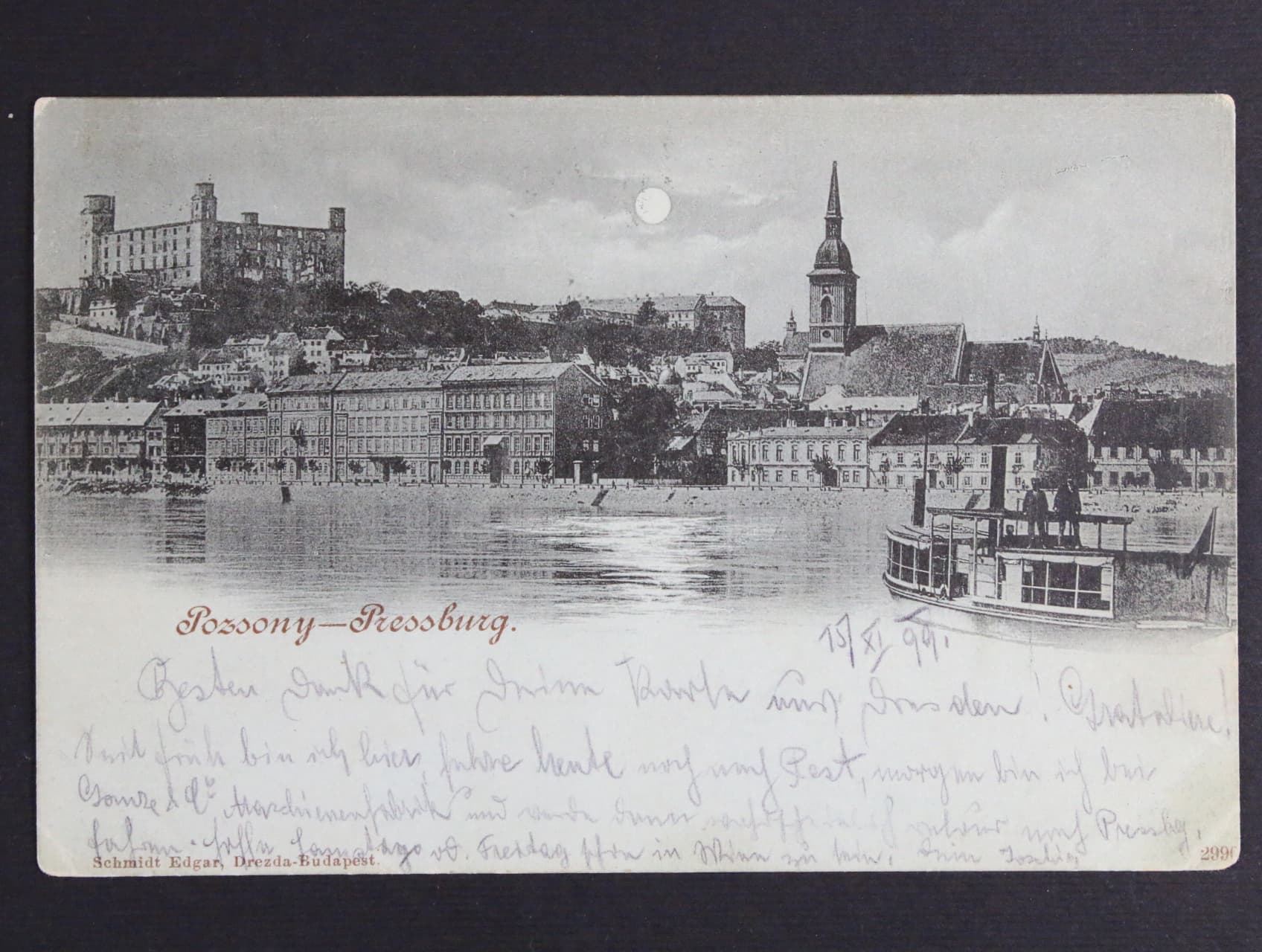 Bratislava, (Pozsony), prošlá 1899