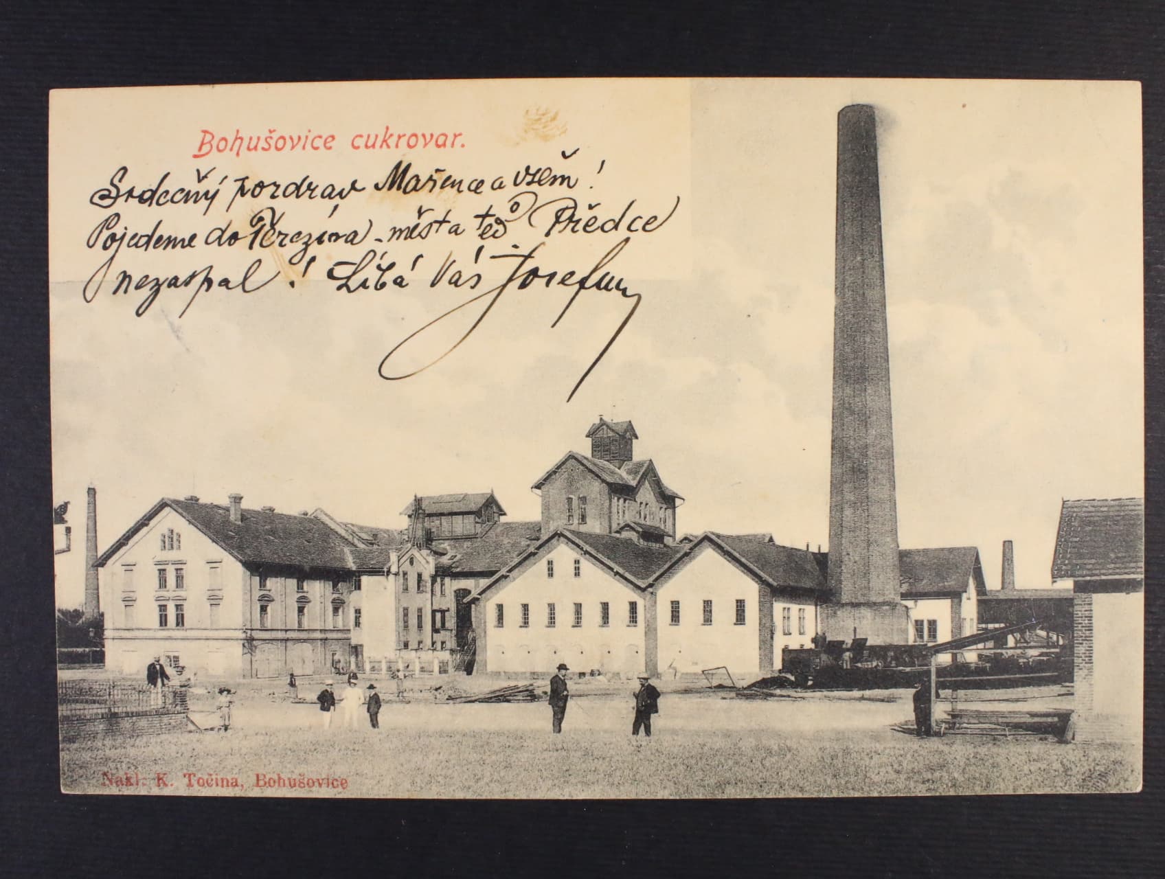 Bohušovice, okr. Litoměřice, cukrovar, prošlá 1905