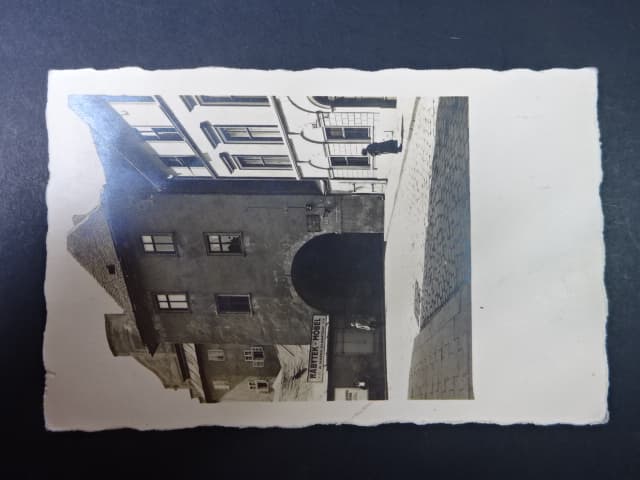 Brno - Orlí ulice (Adlergasse) - Měníská brána, fotopohlednice, prošlá 1932