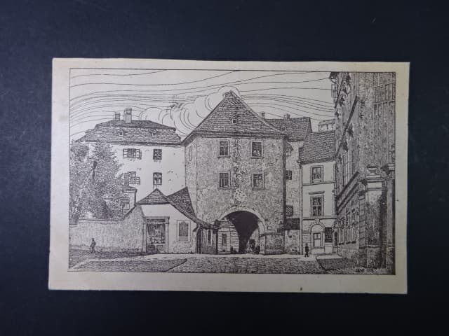 Brno - Orlí ulice (Adlergasse) - Měníská brána, prošlá